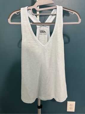 Eddie Bauer Pale Blue V-Neck Racerback Tank